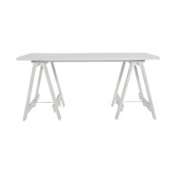 White wooden trestle table for hire