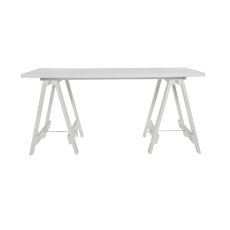 White wooden trestle table for hire